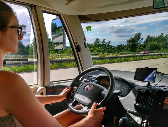 A Woman Driving a Car